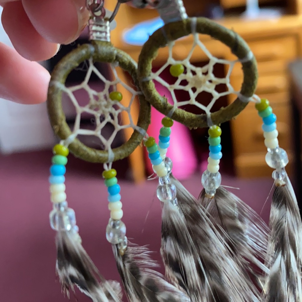 Handmade dream catcher earrings
